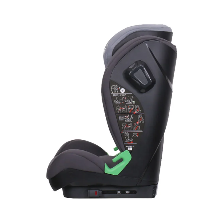 Barnens säkerhetsbilsäte med ISOFIX och säkerhetsbältesfixering